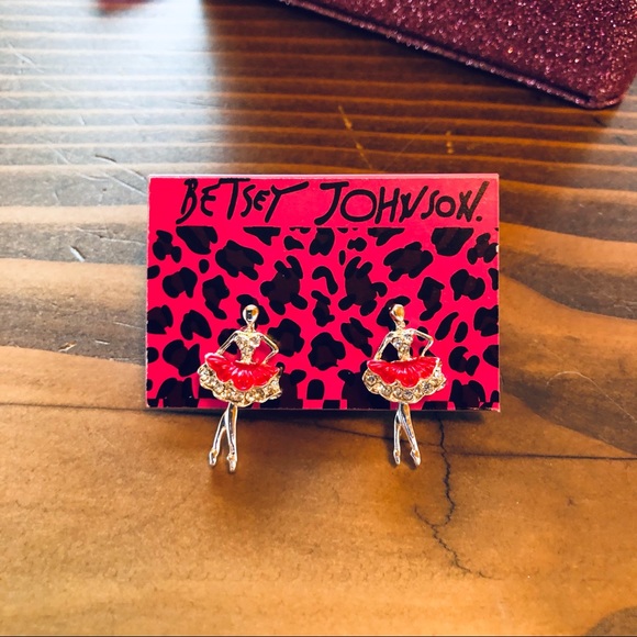 TRADED Betsey Johnson Ballerina Earrings - Picture 3 of 3